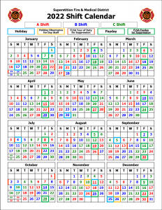 firefighter shift calendar